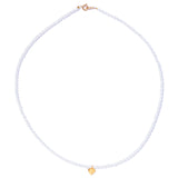 甜美愛心珍珠頸鍊