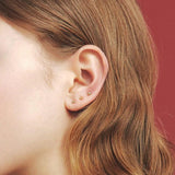 18K金典雅愛心耳環