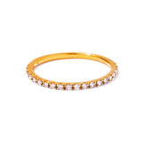 18K金永恆半環鑽石戒指