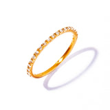 18K金永恆半環鑽石戒指