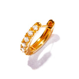 18K金半環鑽石耳環