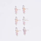 蜜桃光珍珠耳環