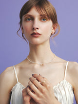 精緻星芒珍珠耳環