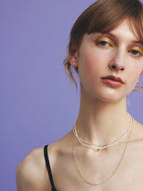 甜美愛心珍珠頸鍊