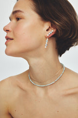 水光藍珍珠耳環