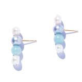 水光藍珍珠耳環