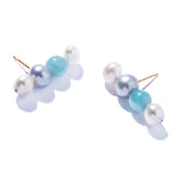 水光藍珍珠耳環