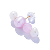 蜜桃光珍珠耳環