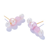蜜桃光珍珠耳環