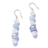 水光藍珍珠垂掛耳環