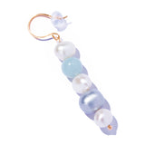 水光藍珍珠垂掛耳環