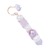 蜜桃光珍珠垂掛耳環