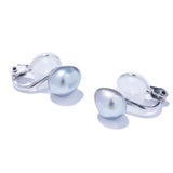 自然有機珍珠耳夾