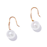 自然有機珍珠掛勾耳環 / 長耳環