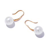 自然有機珍珠掛勾耳環 / 長耳環