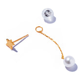 精緻星芒珍珠耳環