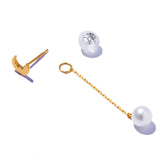 浪漫月光珍珠耳環