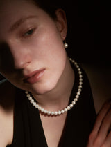 自然有機珍珠掛勾耳環 - les bon bon