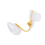 自然有機珍珠耳夾