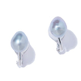 自然有機珍珠耳夾