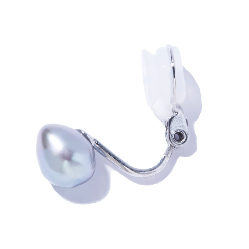 自然有機珍珠耳夾
