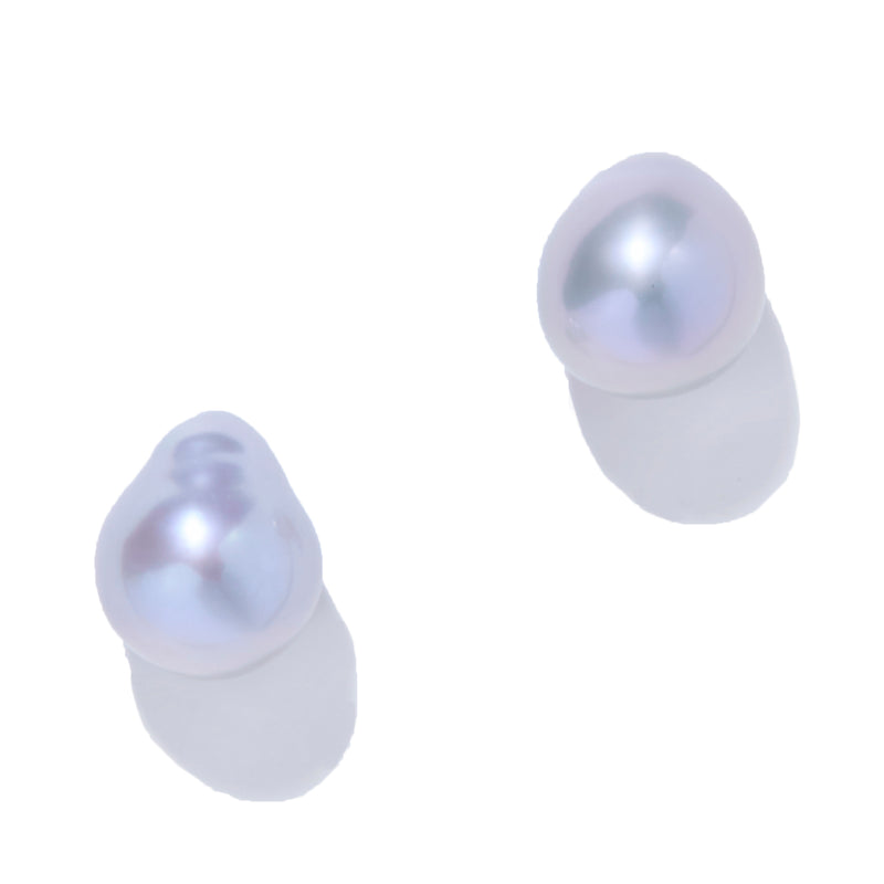 自然有機煙燻珍珠耳環