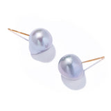 自然有機煙燻珍珠耳環